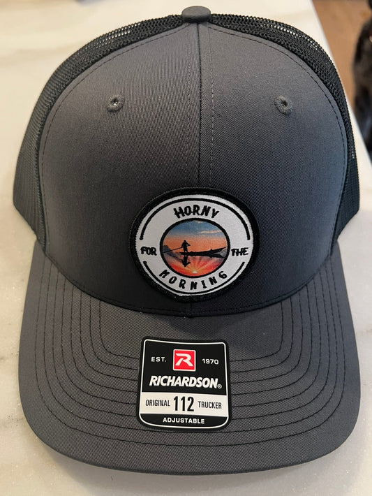 HFTM Sunrise Fishing Patch Hat – Charcoal/Black